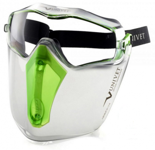 Ochranné zdravotnické brýle UNIVET COMBO 6X3 s obličejovým štítem