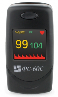 Prstový pulzní oxymetr PC-60C Pro s barevným displejem