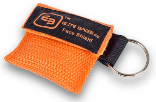 Resuscitační rouška Elite Face Shield klíčenka Barva: Oranžová