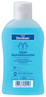 Tekutá dezinfekce na ruce Sterilium s alkoholem Objem: 100 ml.
