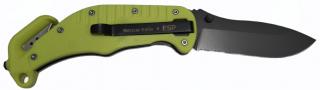Záchranářský multifunkční nůž Rescue Knife Neon s kombinovaným ostřím
