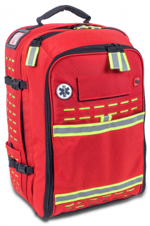Záchranářský zdravotnický batoh Robust RED s transparentní kapsou na AED 46 l.
