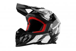 MX 633 cross helma černo/bílo/stříbrná Velikost: L