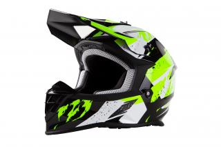 MX 633 cross helma černozelená reflex Velikost: M