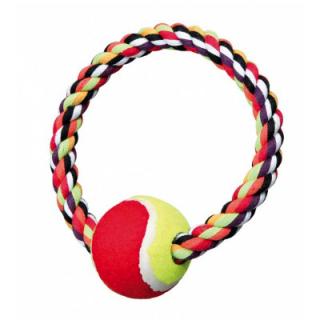 Bavlněný kruh s tenisovým míčem
