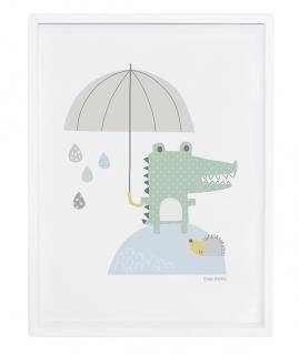 Lilipinso Plakát Crocodile and umbrella 30 x 40 cm Rozměr / Provedení: Bez rámu