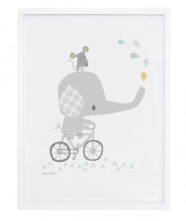 Lilipinso Plakát  Elephant on his bike 30 x 40 cm