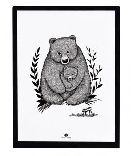 Lilipinso Plakát Family Bear 40 x 30 cm