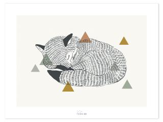 Lilipinso Plakát Sleeping fox 30 x 40 cm