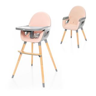 Dětská jídelní židlička ZOPA Dolce 2 2022  + DÁREK SLON ZOPA Barva: Blush Pink/Grey
