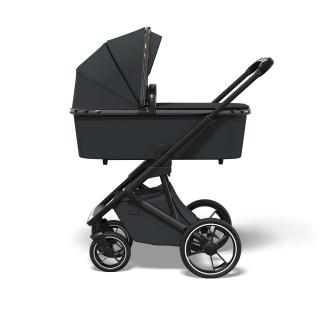 Kombinovaný kočárek MOON STYLE BLACK Chrom