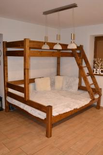 ČESKÁ VÝROBA - Patrová postel Petra 160x200 cm+úl.prostory ( Patrová postel Petra 160x200 cm+úl.prostory)