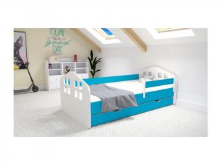 Domečková postel Kitty - modrá (Domečková postel Kitty - modrá)