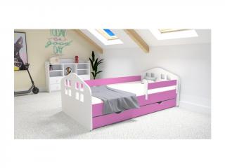 Domečková postel Kitty - růžová (Domečková postel Kitty - růžová)