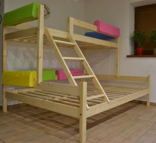 Patrová postel Nelis 160x200 cm+ úložné prostory (Patrová postel Nelis 160x200 cm-česká  výroba + úložné prostory)