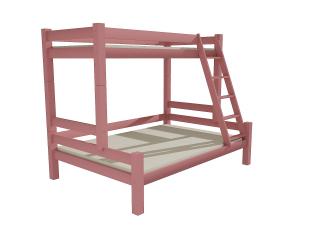 Patrová postel Paula 120x200 cm - růžová (Patrová postel Paula 120x200 cm -  růžová)