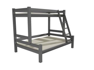 Patrová postel Paula 120x200 cm - šedá (Patrová postel Paula 120x200 cm -  šedá)