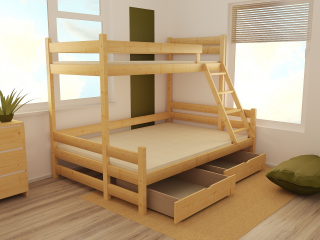 Patrová postel s rozšířeným lůžkem 140x200 cm (Patrová postel s rozšířeným lůžkem 140x200 cm)