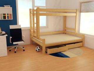 Patrová postel z masívu 160x200 cm (Patrová postel z masívu 160x200 cm)