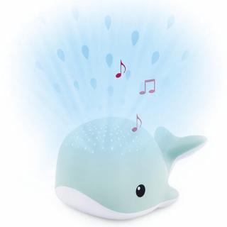 Zazu Velryba WALLY modrá noční projektor s melodiemi
