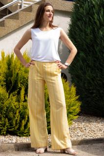 Dámské letní bavlněné kalhoty Campur žluté 5400 Dámská velikost: 36