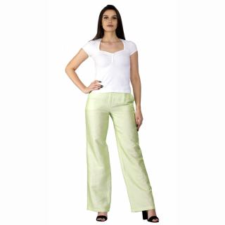 Dámské letní kalhoty se lnem Celles zelené 0029 Dámská velikost: 36