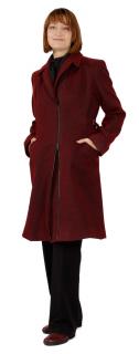 Dámský kabát Rialto Drap červeno černá 0237 Dámská velikost: 40