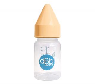 dBb kojenecká lahvička PP 120ml, savička kaučuk, NN, barva Caramel