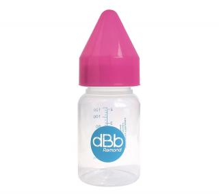 dBb kojenecká lahvička PP 120ml, savička silikon,NN, barva Pink
