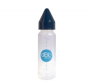 dBb kojenecká lahvička PP 270 ml, savička NN. Kaučuk, Dark Blue