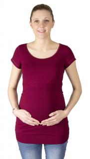 Kojící a těhotenské tričko Rialto Denisa, bordó 0520 Dámská velikost: 36