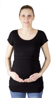 Kojící a těhotenské tričko Rialto Denisa, černé 0156 Dámská velikost: 36