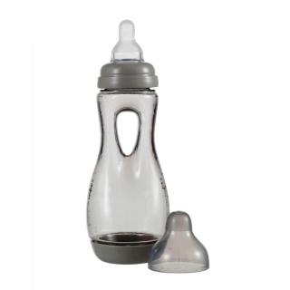 Lehce uchopitelná dětská lahvička Difrax, antikolik, šedá, 240ml