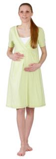 Těhotenská a kojící noční košile Rialto Gloyl světle zelená 0253 Dámská velikost: 36