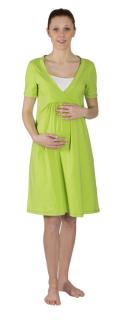 Těhotenská a kojící noční košile Rialto Gloyl tmavě zelená 0199 Dámská velikost: 38