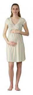 Těhotenská a kojící noční košile Rialto Gochett pruhovaná 0266 Dámská velikost: 34