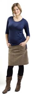 Těhotenská manžestrová sukně Rialto Barcin béžová 19131 Dámská velikost: 40