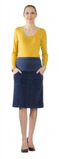 Těhotenská manžestrová sukně Rialto Barcin modrá 19135 Dámská velikost: 40
