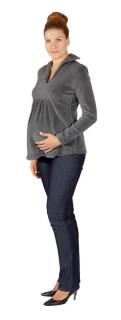 Těhotenská mikina Rialto Ranish šedá 0078 Dámská velikost: 34