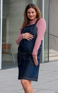 Těhotenská  riflová sukně s laclem Rialto Wingles 01753 Dámská velikost: 36
