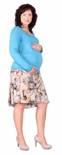 Těhotenská sukně Rialto Beers šedomodrý vzor 0356 Dámská velikost: 44