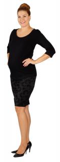 Těhotenská sukně Rialto Bever černá se vzorem 0364 Dámská velikost: 36