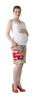Těhotenská sukně Rialto Billy  modrooranžový vzor 5391 Dámská velikost: 36