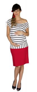 Těhotenská sukně Rialto Braine červená 0441 Dámská velikost: 40