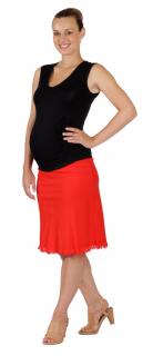 Těhotenská sukně Rialto Sanem lněná červená 01242 Dámská velikost: 36