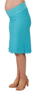 Těhotenská sukně Rialto Sanem lněná tyrkysová 01247 Dámská velikost: 36