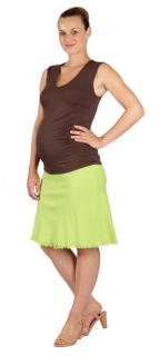 Těhotenská sukně Rialto Sanem lněná zelená 01248 Dámská velikost: 36