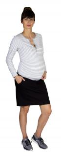 Těhotenská tepláková sukně Rialto Bogny černá 0595 Dámská velikost: 44