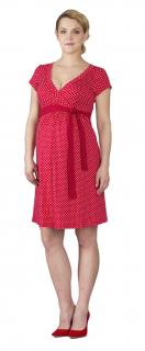 Těhotenské a kojící šaty Rialto Larochette červená s puntíky 0562 Dámská velikost: 38