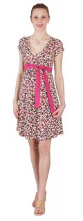Těhotenské a kojící šaty Rialto Larochette růžový puntík 0257 Dámská velikost: 36